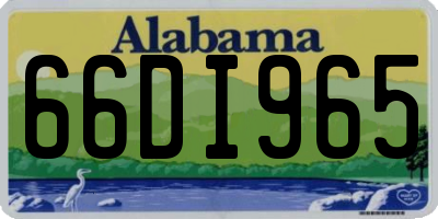 AL license plate 66DI965