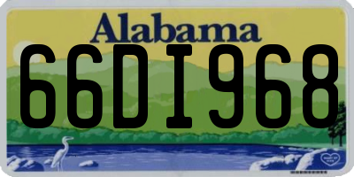 AL license plate 66DI968