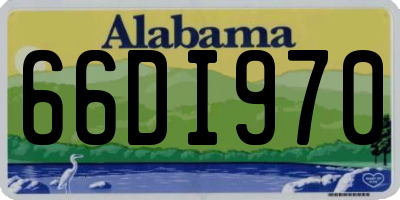 AL license plate 66DI970