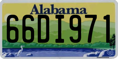 AL license plate 66DI971