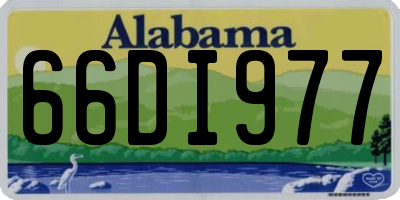 AL license plate 66DI977