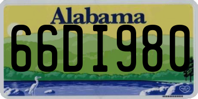 AL license plate 66DI980