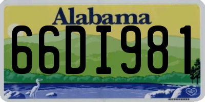 AL license plate 66DI981