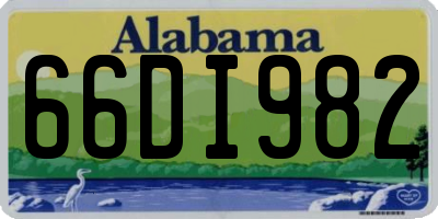 AL license plate 66DI982