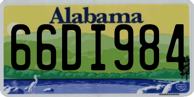 AL license plate 66DI984