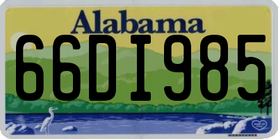 AL license plate 66DI985
