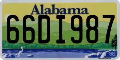 AL license plate 66DI987