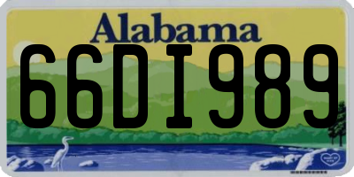 AL license plate 66DI989