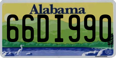 AL license plate 66DI990