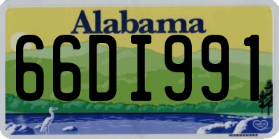 AL license plate 66DI991