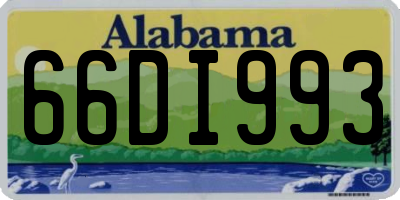 AL license plate 66DI993