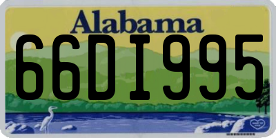 AL license plate 66DI995