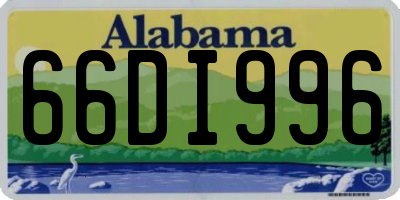 AL license plate 66DI996