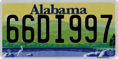 AL license plate 66DI997