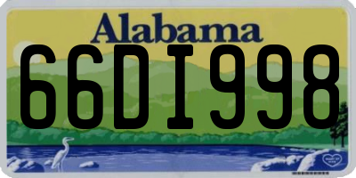 AL license plate 66DI998