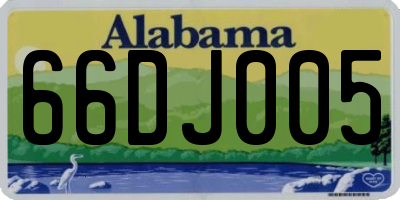 AL license plate 66DJ005