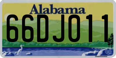 AL license plate 66DJ011