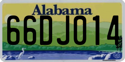AL license plate 66DJ014
