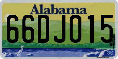 AL license plate 66DJ015