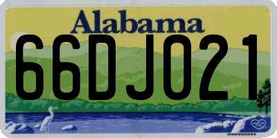AL license plate 66DJ021