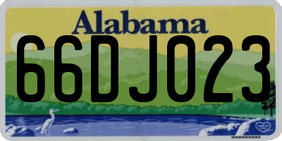 AL license plate 66DJ023