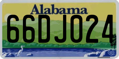 AL license plate 66DJ024