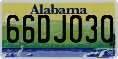 AL license plate 66DJ030