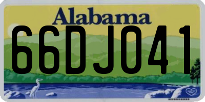 AL license plate 66DJ041