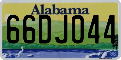 AL license plate 66DJ044