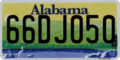 AL license plate 66DJ050