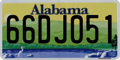 AL license plate 66DJ051