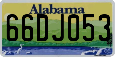 AL license plate 66DJ053