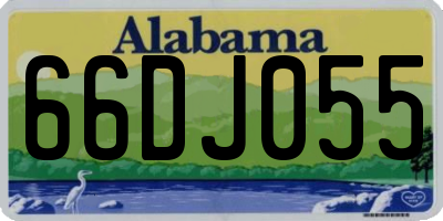 AL license plate 66DJ055
