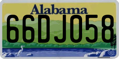 AL license plate 66DJ058