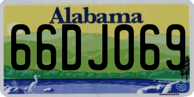 AL license plate 66DJ069