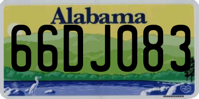 AL license plate 66DJ083