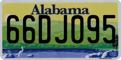 AL license plate 66DJ095