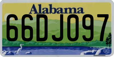 AL license plate 66DJ097