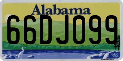 AL license plate 66DJ099