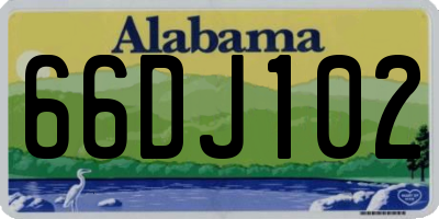 AL license plate 66DJ102