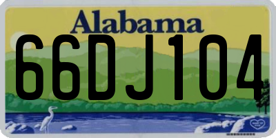 AL license plate 66DJ104
