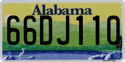 AL license plate 66DJ110
