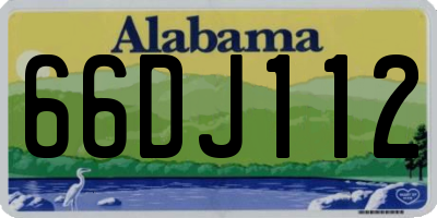 AL license plate 66DJ112