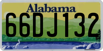 AL license plate 66DJ132