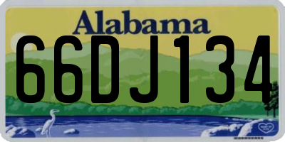AL license plate 66DJ134