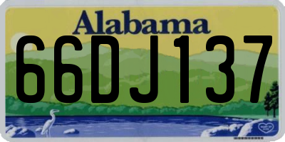AL license plate 66DJ137