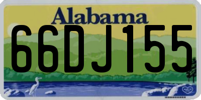 AL license plate 66DJ155