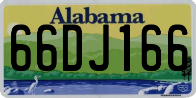 AL license plate 66DJ166
