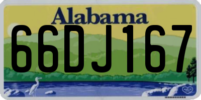 AL license plate 66DJ167