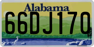 AL license plate 66DJ170